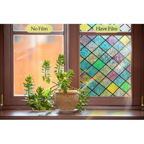 Film Fenêtre Anti Regard Occultant - COMPOSITION FLORALE XL - Stickers pour Vitres & Porte de Douche - 40X200cm