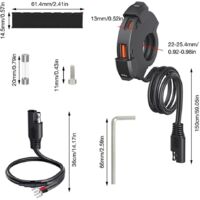 Lntyq Chargeur USB Moto,Prise USB Moto,Prise Allume Cigare Moto,QC3.0
