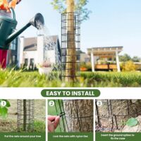 Paquet De 6 Protecteurs De Tronc De Plante (vert) Pour Protéger L'écorce Des Arbres Verts, Protecteurs De Tronc En Maille Réglables Pour Semis, Arbres | Leroy Merlin