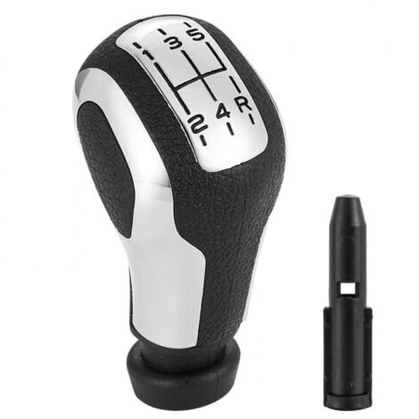 1 Stück Schwarzer 5-Gang-Schaltknauf mit Adapter für Peugeot Picasso Saxo (1/4)