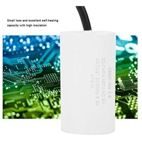 Condensatore CBB60 a 4 pin AC 450V, doppio inserto, condensatori di