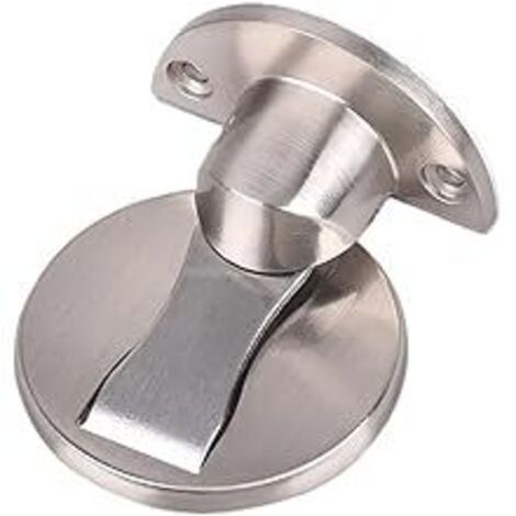 Magnetischer Türstopper aus Edelstahl 304, leiser Türstopper aus gebürstetem Metall mit sanfter Saugkraft, Türstopper für Zuhause, Hotel, Restaurant, Büro – Silber (1/4)