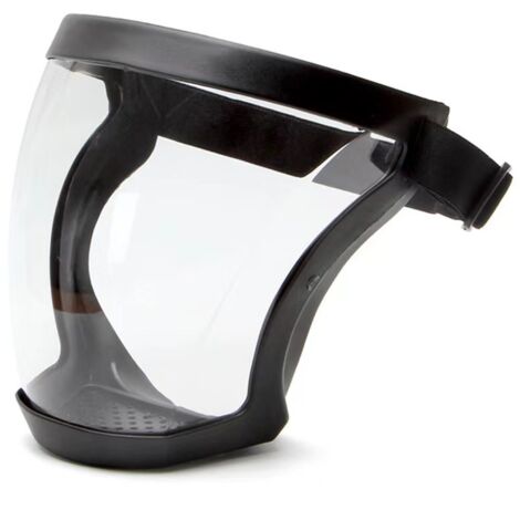 Ultraschützende Gesichtsmaske – Vollgesichtsmaske, klar und langlebig, transparentes Visier, wiederverwendbar, HD-Antibeschlag – Unisex für Erwachsene (schwarz) (1/5)