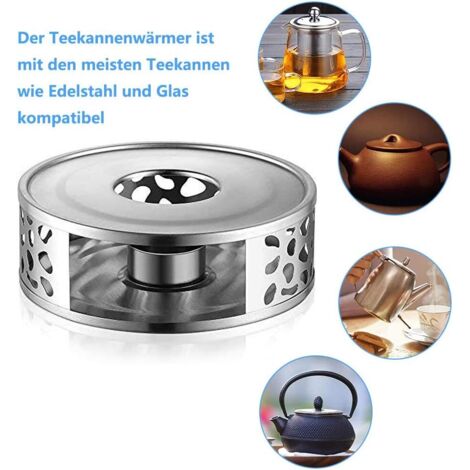 4x Teekannenwärmer Aus Edelstahl 430 – Silber, Ø 15 Cm, Mit Teelichthalter, Für Wohnzimmer & Konferenz
