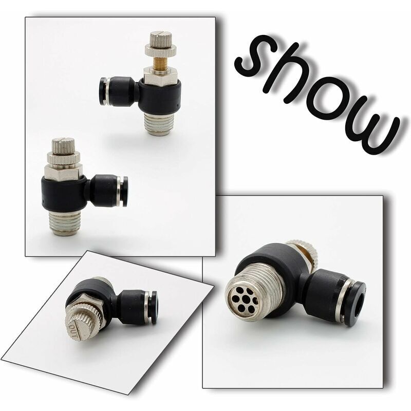 5 Valves Régulateur Débit Pneumatique 6mm Push-In - 10 Bar Outils Industriels