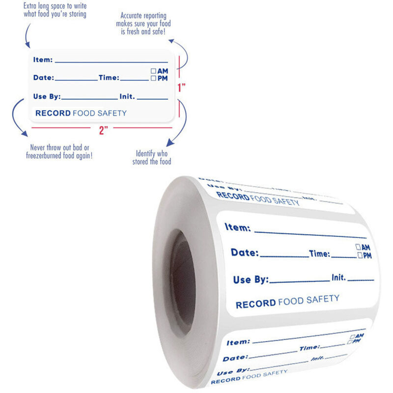 Lot De 1000 étiquettes Vierges Amovibles Pour Congélateur, Résistantes à L'eau, à L'huile Avec Ligne De Perforation Pour Contenants Alimentaires, Pots, Garde-manger (chacune Mesure 2,5 X 7,6 Cm