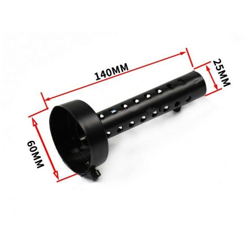 Silencieux D'Échappement Moto 60MM Noir – Universel Amovible – Réducteur De Bruit DB Killer – Acier Inoxydable