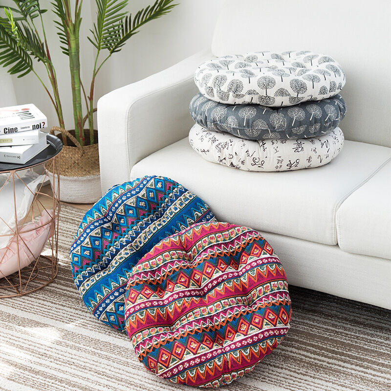 Coussin Rond Pour Fauteuil Rotin, Épais Lavable Coussin Pour Fauteuil Suspendu Exterieur Jardin