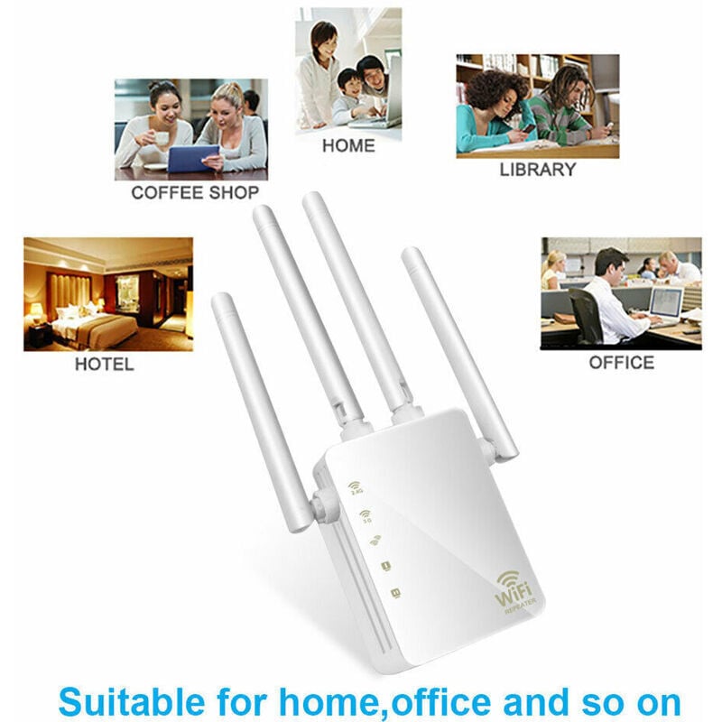 Routeur Blanc 300M-Amplificateur De Signal De Routeur Sans Fil Gigabit, Répéteur De Réseau