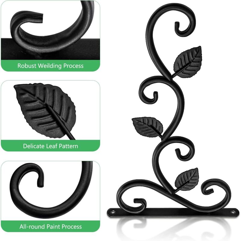 Chaîne Suspension YELYTR - Lot De 10 Chaînes Suspendues 29cm Avec Crochets En S - Pour Plantes, Nichoirs, Carillons - Support 5kg - Doré Chaînes Décoration Jardin