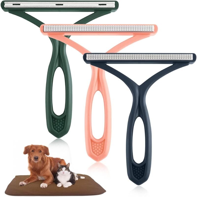 Brosse à Poils D'animaux – Brosse Réutilisable Pour Poils De Chiens Et De Chats Pour Canapé, Tapis, Lit, Voiture Et Vêtements – Outil De Gomme écologique Multi-surfaces (blanc/bleu