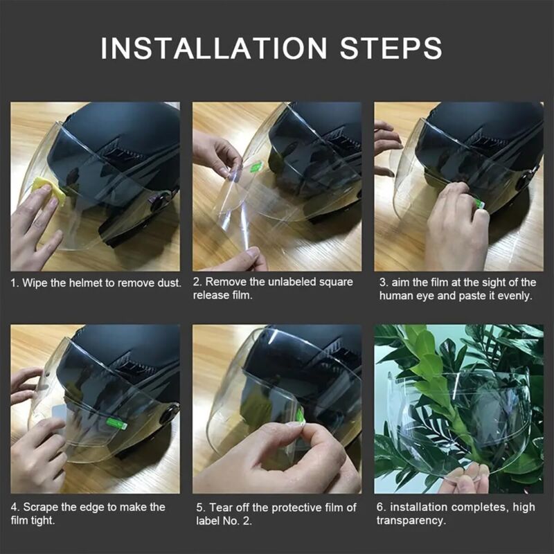 Film Anti-buée Pour Visière De Casque Moto - 2 Pièces, Universel, Protection Solaire, Autocollant