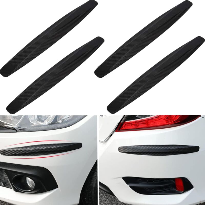 Protecteurs De Pare-chocs Voiture Asudaro - 4 Bandes PVC Autocollantes - Anti-rayures, Angles