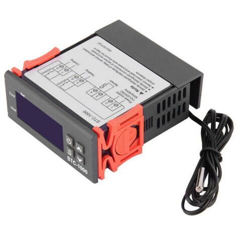 Ahlsen STC-1000 Régulateur de température numérique Chauffage Refroidissement Centigrade Thermostat avec capteur, modèle : 1110/220 V (1/3)