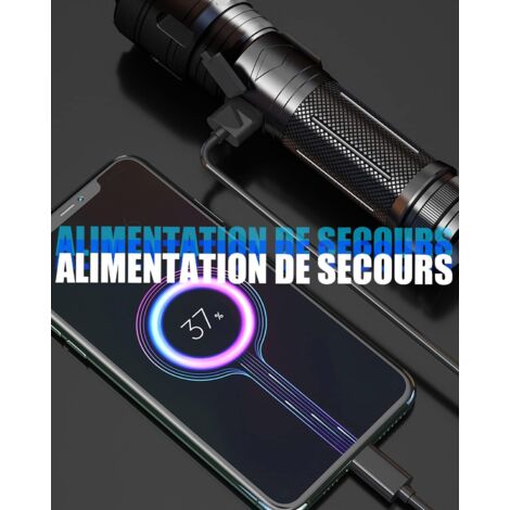 Lampe Torche Tactique Unaikoo 10000 Lumens Rechargeable Ultra Puissante