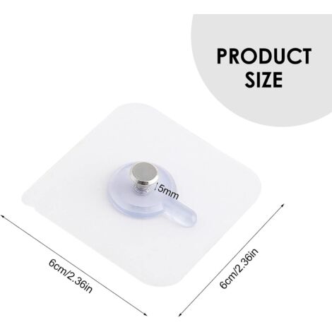 Accroche Cadre Crochets Adhésifs Transparents ABARNOM 50x50mm - Lot De 500 Pour Présentoir Magasin Et Rangement Crochet étalage Commerce