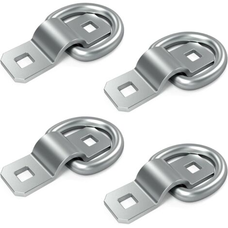 Ahlsen Lot de 5 œillets d'arrimage pour remorque - Anneaux d'arrimage en D - Œillets de fixation pour sécuriser le chargement de camion, bateau, voiture