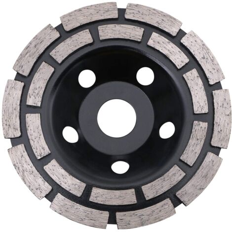 Ahlsen Disque Diamant, Diamant à Meuler Béton 125 x 22,2 mm Double Rangée, Meule Diamantée Universelle pour Poncer Béton, Pierre, Granit Chape, Maçonnerie