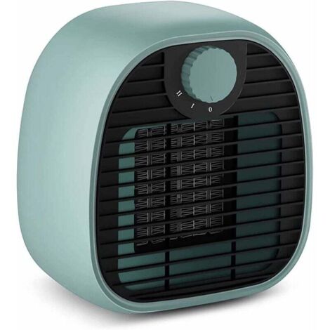 Ahlsen – Radiateur soufflant 1000W – Aérotherme portatif vert – Réglage 2 vitesses – Pour espaces confinés – Dimensions 18x10x15cm (1/5)