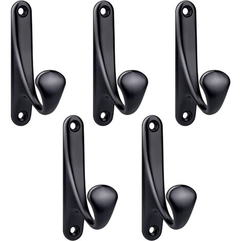 Ahlsen Crochet Manteau Mural a Visser, 5 Pcs Minimaliste Patère Murale Robuste en Alliage de Zinc Crochet Porte Manteau Pour porte Entrée Chambre Salle de Bain