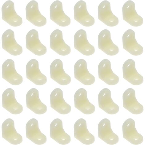 Ahlsen Lot de 30 équerres en forme de L - 23 mm x 17 mm - Angle de 90 degrés - Connecteurs en bois pour bibliothèque, fenêtre, chaise, table - Beige (1/5)