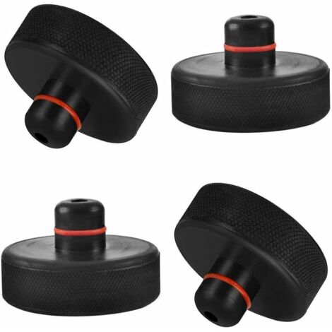 Ahlsen 4 Pièces Jack Pad Bloc, Bloc en Caoutchou Compatible with Tesla Model 3, Cric Tampon Hydraulique Crics de Levage, Protège la Batterie et le Châssis, Élévation du Véhicule en Toute Sécurité