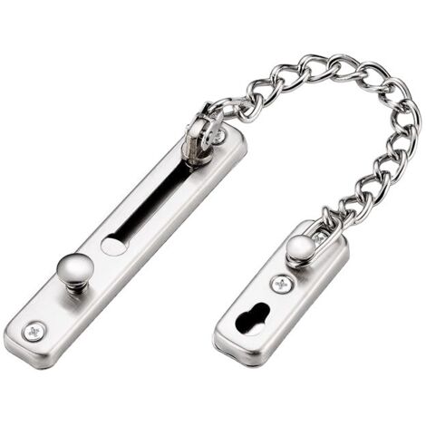 Ahlsen Chaîne de sécurité,chaîne de porte en acier inoxydable 304,serrure à chaîne de porte avec vis,utilisée pour les portes et fenêtres intérieures des hôtels familiaux,argent chromé brossé (1/5)