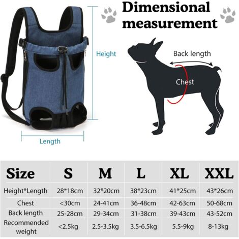 Ahlsen Sacs à Dos pour Chiens Moyenne et Grande Taille Sac de