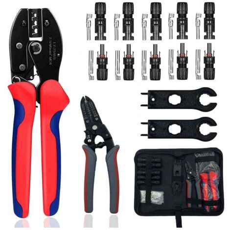 Ahlsen Kit de sertissage compatible avec les connecteurs de câble solaire, 24 PCS