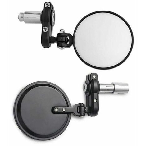Ahlsen Rétroviseurs de moto universels rétroviseurs latéraux ronds pliables de 3 pouces pour guidon de 22mm (1/5)