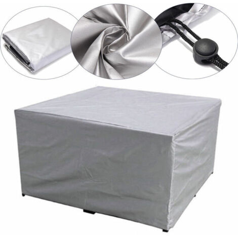 Ahlsen Couverture de meubles argent extérieur jardin étanche couverture table de jardin et chaise housse anti-poussière, 242162100cm (1/5)