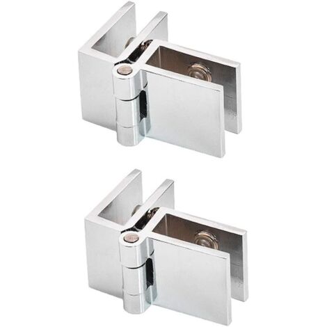 Ahlsen 2 PCS 90 degrés clip de porte en verre charnière sans verre de perçage à charnière en verre pour épaisseur de verre 5mm - 8mm (1/5)