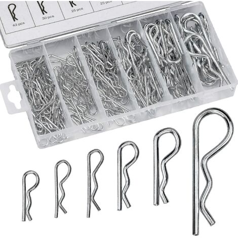Ahlsen Goupilles de retenue de goupilles fendues, Kit d'assortiment de goupilles fendues de retenue de Clips R pour la réparation automobile 150 pièces (1/5)