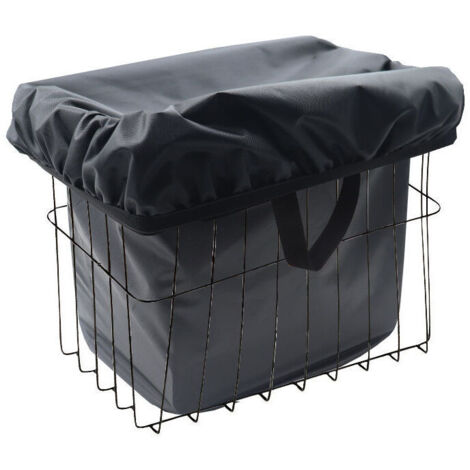 Ahlsen Housse salon de jardin--Housse de panier de vélo noire, protection contre la neige, imperméable, anti-poussière, légère, réfléchissante, doublure de panier de vélo (1/5)