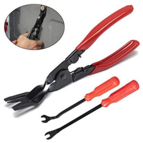 Ahlsen Kit de pinces à dégrafer pour ôter les rivets et clips de fixationrouge, trois pièces, (1/5)