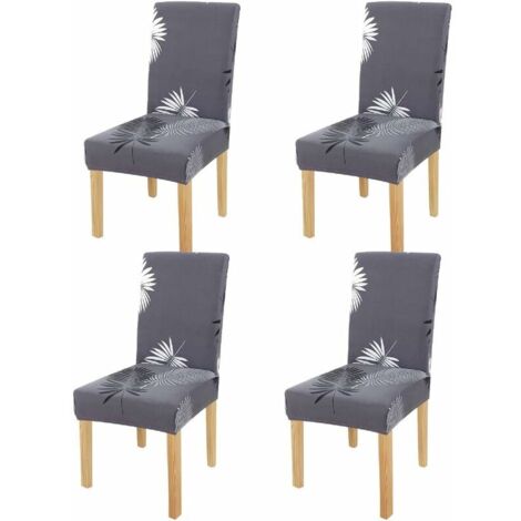 Ahlsen Housse de Chaise Extensible de Salle à Manger,Housse de Chaises Universel Couverture de Chaise pour Maison, Restaurant, Bar, Hôtel (4 Pièces)， (1/5)