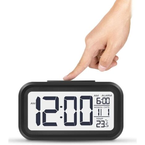 Ahlsen Réveil Numérique,Réveil électronique Grand écran HD Lumière Intelligente avec Date/Capteur de Température/Heure/Snooze pour Enfants, Adolescents (1/5)