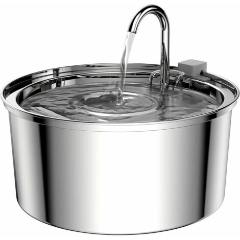 Ahlsen Fontaine à Eau pour Chat 3,2L, Fontaine pour Chat en Acier Inoxydable, avec Pompe améliorée et 3 filtres de Rechange, (1/5)
