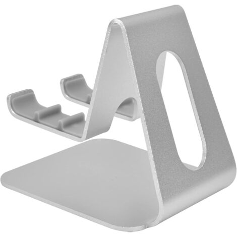 Ahlsen Support de téléphone en métal - Support de téléphone Portable Support de téléphone en Alliage d'aluminium Support de Tablette à 3 Vitesses Support de téléphone Portable argenté (1/4)