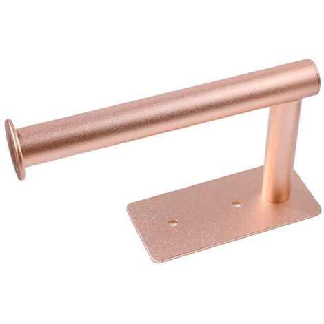 Porte-rouleau de papier toilette, support mural pour salle de bain, cuisine, toilettes, or rose (1/5)