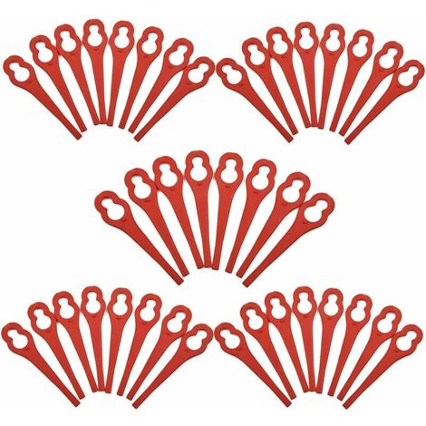 Ahlsen Lot de 100 lames en plastique pour coupe-bordures Ferrex/Aldi FAR 20-1 97699 2002706 FE220