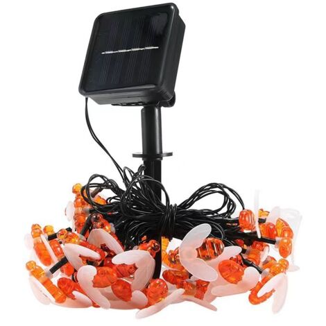Ahlsen Guirlande lumineuse solaire de jardin 50 LED - 7 m - 8 modes - Étanche - Pour extérieur et intérieur - Pour clôture, pelouse, patio, fête d'été, Noël, vacances (blanc chaud) (1/5)