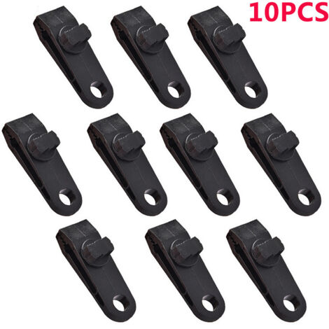 AHLSEN Lot de 10 Clip de Bâche Tente, Pince pour Bâche de Verrouillage pour Auvent Fixation Camping Toile Ombrage Bache de Piscine