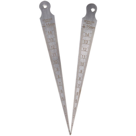 Ahlsen 2pcs Jauge d'épaisseur de Cale Jauge d'écart Conique en Acier Inoxydable Jauge de Soudage Conique Outil (1/5)