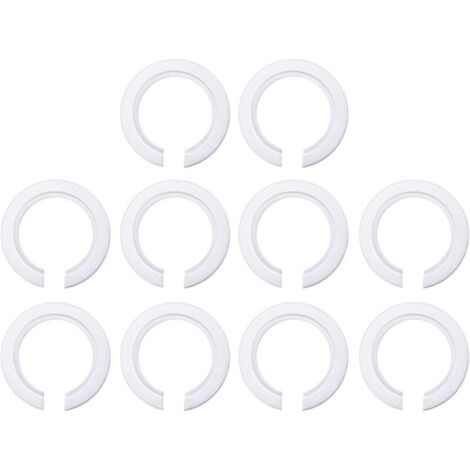 Ahlsen Lot de 10 bagues de conversion en plastique pour abat-jour E27 vers E14/B22, rondelle réductrice d'abat-jour E27, 42 mm à 29 mm avec anneau de fixation duplex, blanc (1/4)