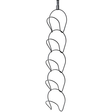 Ahlsen 5 Pièces Organisateur De Support pour Casquette De Baseball, Cap Hanger Étagère Murale, Porte Casquettes en Fer, Organisateur de Chapeau pour Cravates, Chapeaux, Foulards (Noir)