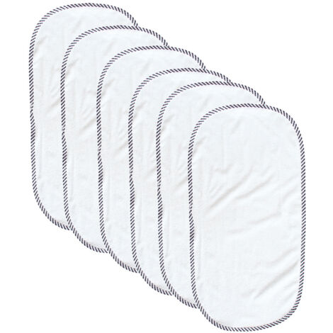 AHLSEN Lot de 6 matelas à langer réutilisables pour couches de bébé : 30 x 60 cm, matelas à langer, lavables, doux et protecteurs, confortables pour bébé, blanc (1/5)
