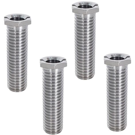 Ahlsen Lot de 4 Vis de Panier d'Évier 45 mm Vis de Bonde en Acier Inoxydable, Vis Creuses Filetées pour Bouchon de Crépine de Lavabo