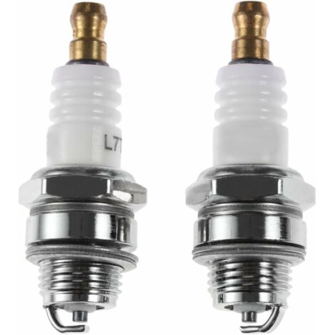 Ahlsen Bougie d'allumage l7t de Tronçonneuse et Débroussailleuse pour Moteur à Deux Temps,430/520 Accessoires Bougie,Accessoires pour scie à chaîne 2pcs (1/5)