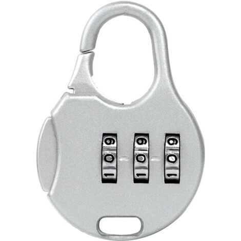 Ahlsen Cadenas à combinaison à 3 chiffres, mini cadenas à code réinitialisable en alliage de zinc, (lot de 1)